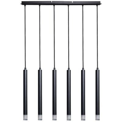 Lampa wisząca 6x5 W czarna-przezroczysta 72362 Rabalux Ramira
