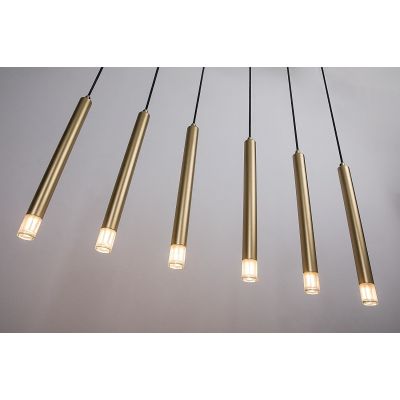 Lampa wisząca 6x5 W przezroczysta-złota 72363 Rabalux Ramira