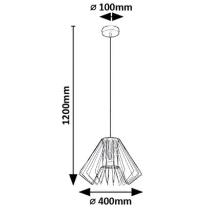 Lampa wisząca 1x40 W czarna-przydymiona 72372 Rabalux Emerencia