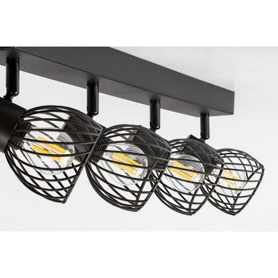 Lampa podsufitowa 4x10 W czarna 73004 Rabalux Aberama