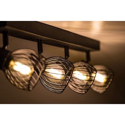 Lampa podsufitowa 4x10 W czarna 73004 Rabalux Aberama