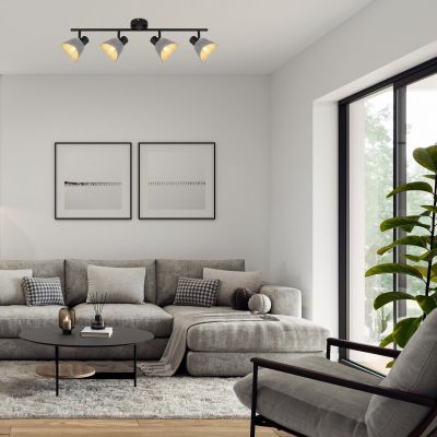 Lampa podsufitowa 4x10 W czarna-szara 73008 Rabalux Farelia