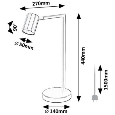 Lampa biurkowa 1x5 W czarna 73029 Rabalux Karter