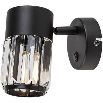 Kinkiet 1x15 W czarny-przezroczysty 73059 Rabalux Venaro