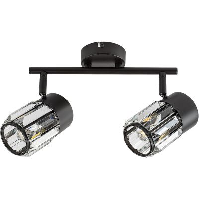Lampa podsufitowa 2x15 W czarna-przezroczysta 73060 Rabalux Venaro