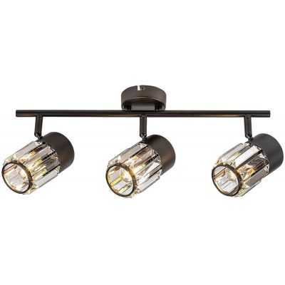 Lampa podsufitowa 3x15 W czarna-przezroczysta 73061 Rabalux Venaro