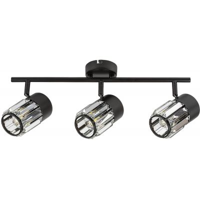 Lampa podsufitowa 3x15 W czarna-przezroczysta 73061 Rabalux Venaro