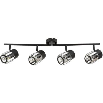 Lampa podsufitowa 4x15 W czarna-przezroczysta 73062 Rabalux Venaro