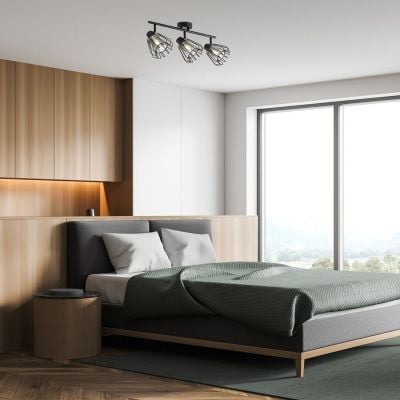 Lampa podsufitowa 3x40 W czarna-przydymiona 73069 Rabalux Emerencia