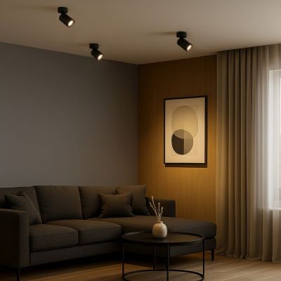 Lampa podsufitowa 1x7 W czarna 73081 Rabalux Yorli