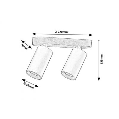 Lampa podsufitowa 2x7 W biała 73086 Rabalux Yorli