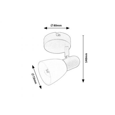Lampa podsufitowa 1x40 W czarna 73091 Rabalux Soma