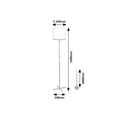Lampa stojąca 1x40 W biała 74012 Rabalux Izander