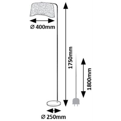Lampa stojąca 1x10 W czarna-szara 74019 Rabalux Farelia