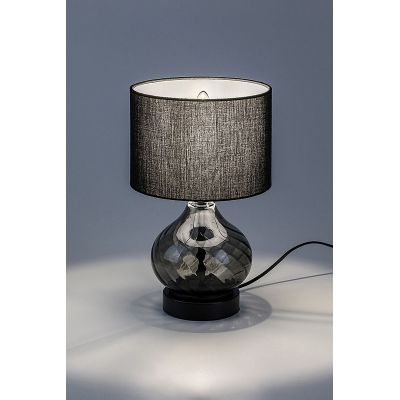 Lampa stołowa 1x25 W czarna-przydymiona 74034 Rabalux Pirelo