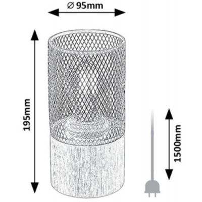 Lampa stołowa 1x25 W drewno 74040 Rabalux Callum