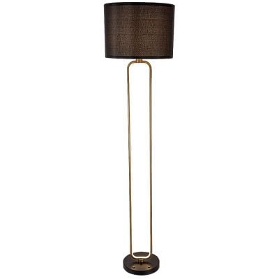 Lampa stojąca 1x60 W czarna-złota 74043 Rabalux Domiro