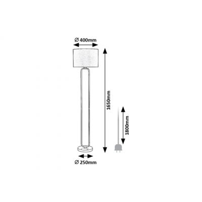 Lampa stojąca 1x60 W czarna-złota 74043 Rabalux Domiro