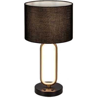 Lampa stołowa 1x60 W czarna-złota 74044 Rabalux Domiro
