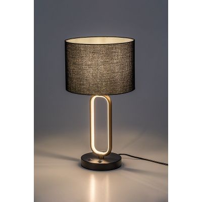 Lampa stołowa 1x60 W czarna-złota 74044 Rabalux Domiro