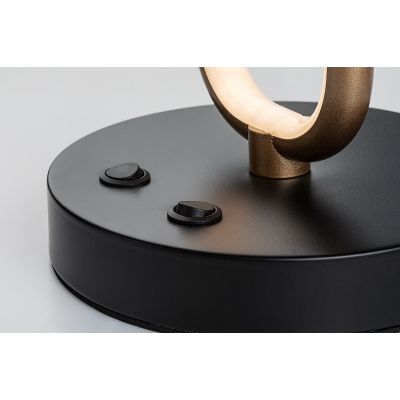 Lampa stołowa 1x60 W czarna-złota 74044 Rabalux Domiro