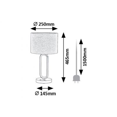 Lampa stołowa 1x60 W czarna-złota 74044 Rabalux Domiro
