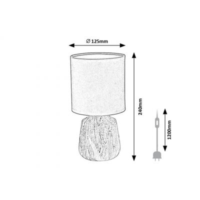 Lampa stołowa 1x40 W czarna 74066 Rabalux Nalisa