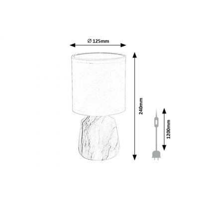 Lampa stołowa 1x40 W biała 74067 Rabalux Nalisa