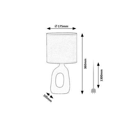 Lampa stołowa 1x40 W niebieska 74072 Rabalux Sylira
