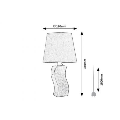 Lampa stołowa 1x40 W niebieska-beżowa 74074 Rabalux Dayami