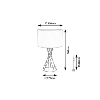 Lampa stołowa 1x40 W złota 74081 Rabalux Nivra