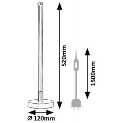 Lampa stołowa 1x8 W biała-czarna 74165 Rabalux Nivaro