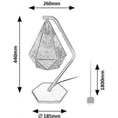 Lampa stołowa 1x40 W złota-niebieska 74200 Rabalux Norah