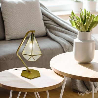 Lampa stołowa 1x40 W przezroczysta-złota 74201 Rabalux Norah