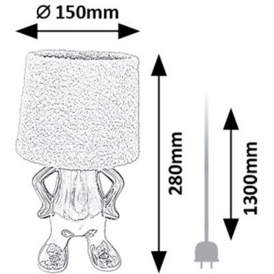 Lampa stołowa 1x40 W złota-kremowa 74215 Rabalux Smurfy