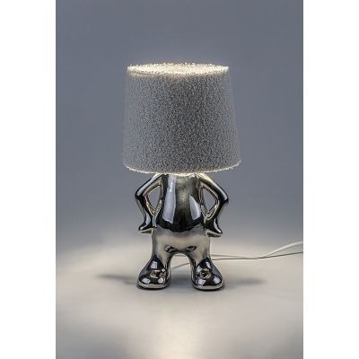 Lampa stołowa 1x40 W srebrna-kremowa 74216 Rabalux Smurfy