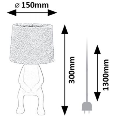 Lampa stołowa 1x40 W kremowa 74218 Rabalux Smurfy