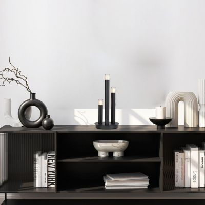 Lampa stołowa 3x5 W czarna-przezroczysta 74365 Rabalux Ramira