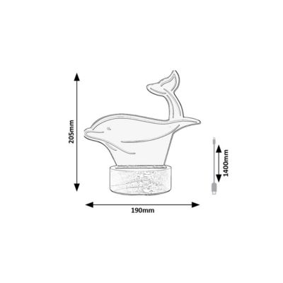 Lampa stołowa 1x2 W przezroczysta 76002 Rabalux Akali