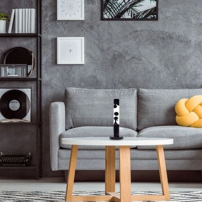 Lampa stołowa 1x25 W czarna-przezroczysta 76027 Rabalux Lavastic