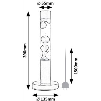 Lampa stołowa 1x25 W czarna-przezroczysta 76027 Rabalux Lavastic