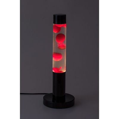 Lampa stołowa 1x25 W czarna-przezroczysta-czerwona 76028 Rabalux Lavastic