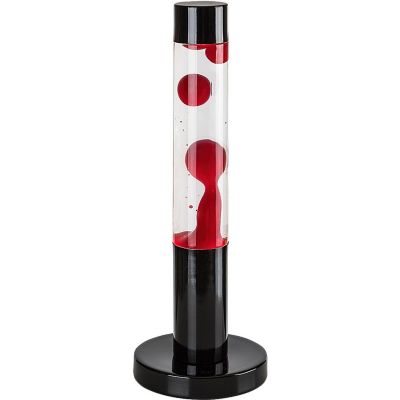 Lampa stołowa 1x25 W czarna-przezroczysta-czerwona 76028 Rabalux Lavastic