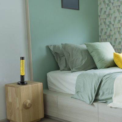 Lampa stołowa 1x25 W czarna-przezroczysta-złota 76029 Rabalux Lavastic