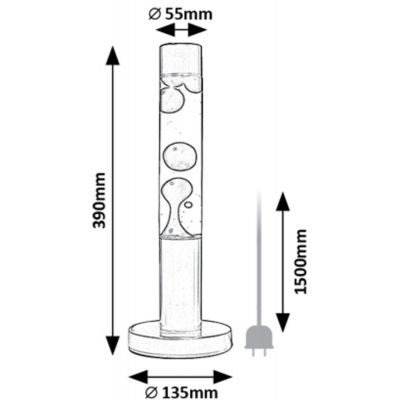Lampa stołowa 1x25 W czarna-przezroczysta-złota 76029 Rabalux Lavastic
