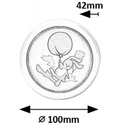 Lampa ścienna 1x0.3 W biały-multikolor 76073 Rabalux Hopply