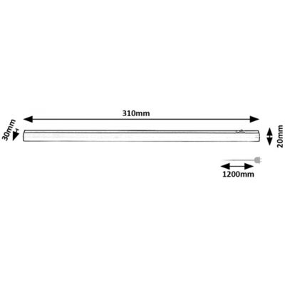Lampa meblowa 1x4 W czarny 78003 Rabalux Greg