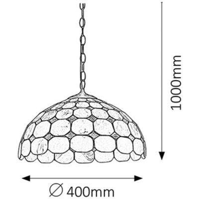 Lampa wisząca 2x60 W multikolor 8076 Rabalux Marvel