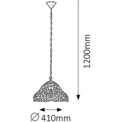 Lampa wisząca 2x60 W multikolor 8086 Rabalux Mirella