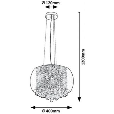 Lampa wisząca 6x40 W chrom 3599 Rabalux Ninelle